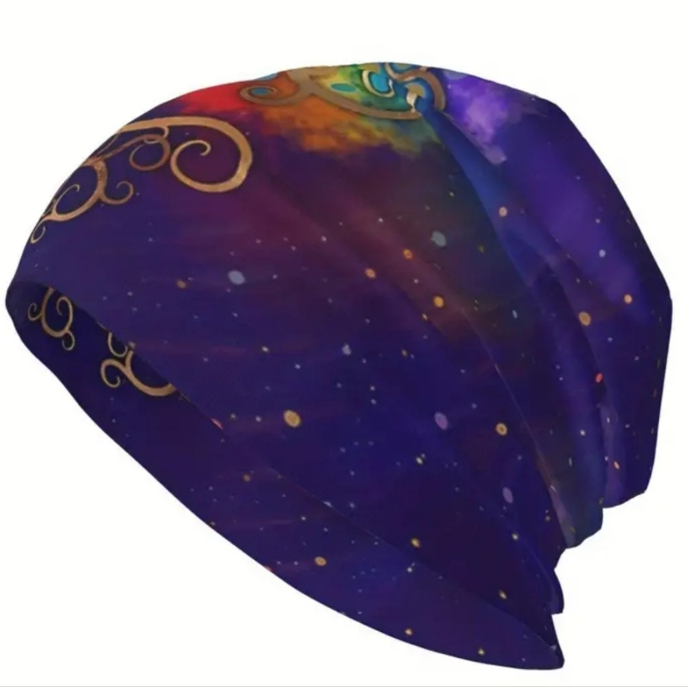 Colorful Tree of Life Slouch Beanie - Picture 4 of 8